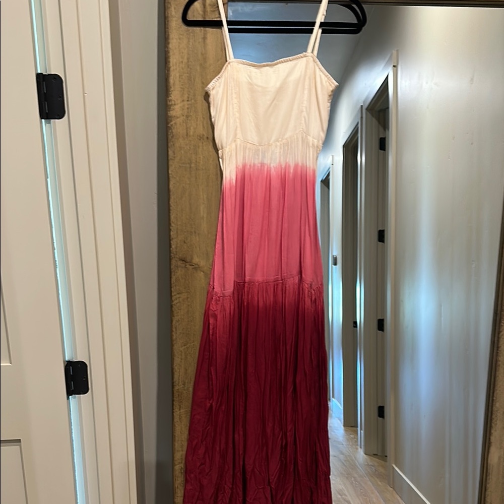 Elegant Pink Ombre Maxi Dress